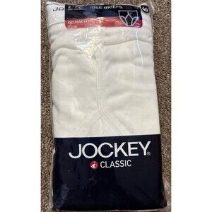 JOCKEY CLASSIC Vintage 2004 White 3 Pack Full Rise Briefs Size 40 Y- New